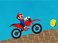 Порыв мотоцикла супер Марио