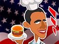 Обама готовит гамбургеры