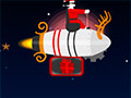 Санта развозит подарки на ракете
