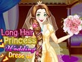 Свадебное платье принцессы с длинными волосами